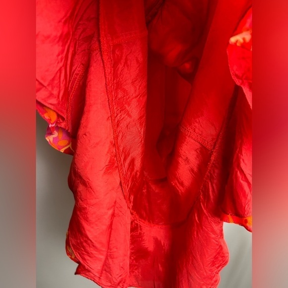 VTG BEADED Fairy Coquette Y2K 90s Muse 100% Silk sequins Layered Red HOCO Dres 4 - Picture 7 of 13